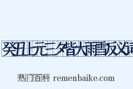 癸丑上元三夕皆大雨雪反义词是什么意思的图片